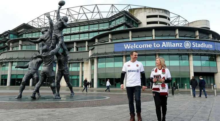 Chauffeur-driven Mercedes near Allianz Stadium Twickenham on an England rugby matchday
