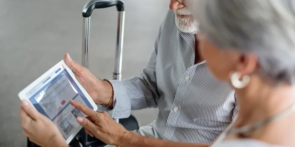 elderly parent flying alone airport transfer